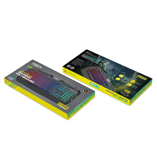 تصویر  کیبورد گیمینگ هیسکا مدل HX-KEG400 RGB، سوییچ ممبران، Full-Size نورپردازی RGB